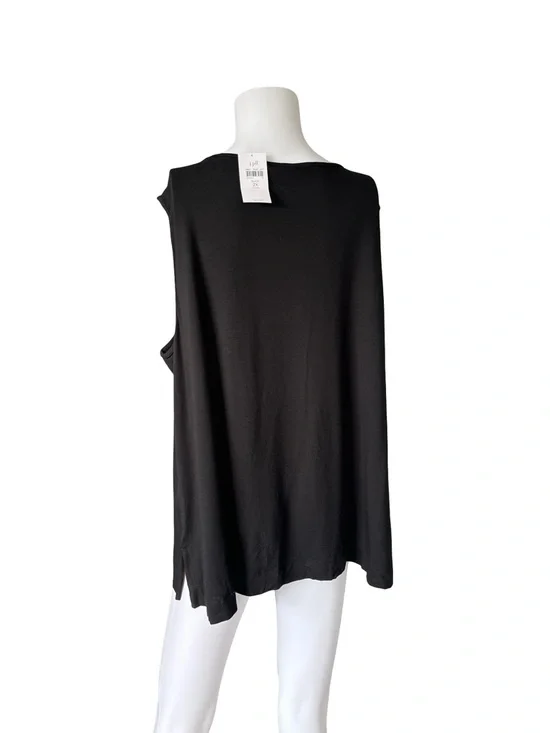 NEW J Jill Black Knit Tank Top Basic Neutral Everyday Womens Plus Size 2X - Picture 2 of 8